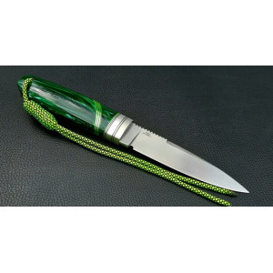 МАЛАХІТОВИЙ ексклюзивний ніж ручної роботи майстра студії Fomenko Knifes, купити замовити в Україні (Сталь - N690). Photo 3